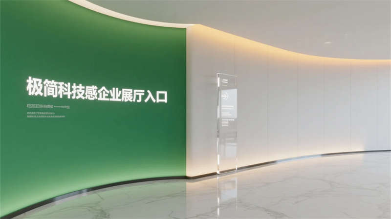 科技綠洲，合肥創(chuàng)新企業(yè)辦公樓展廳設(shè)計(jì)效果圖